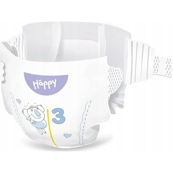 Happy HAPPY Midi (5-9kg) diapers 70pcs, size 3 NEW, BB-054-MU70-W01