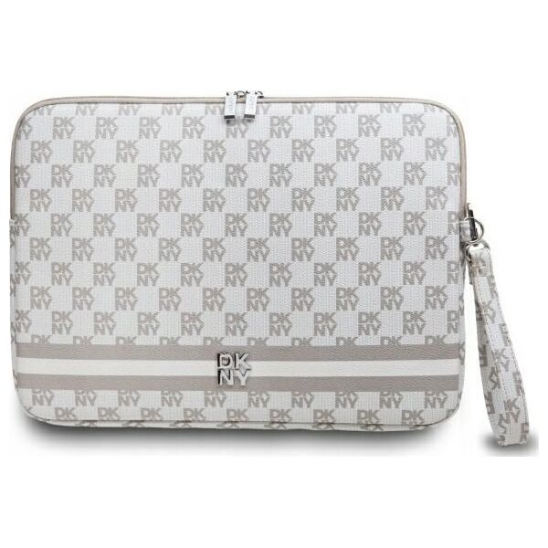 Etui DKNY DKNY Sleeve DKCS16PVSHLE 16"              beżowy/beige Checkered Pattern Printed Stripes
