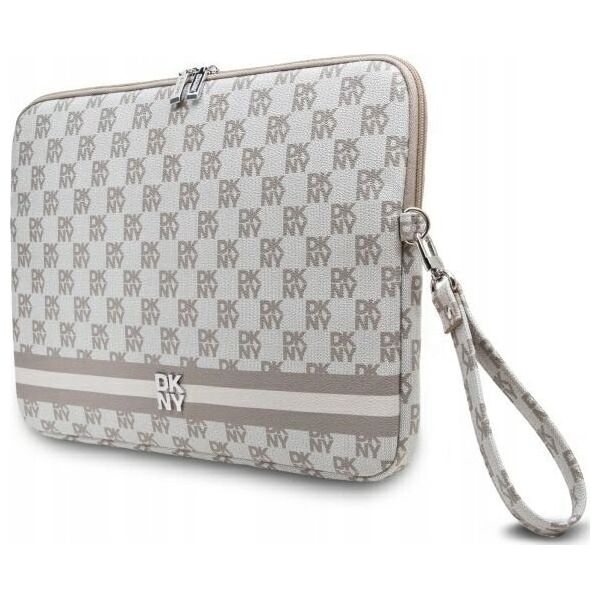 Etui DKNY DKNY Sleeve DKCS16PVSHLE 16"              beżowy/beige Checkered Pattern Printed Stripes