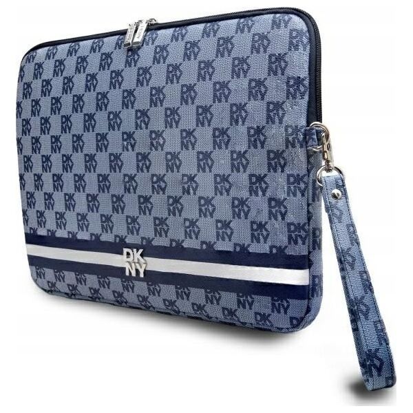 Etui DKNY DKNY Sleeve DKCS14PVSHLB 14"              niebieski/blue Checkered Pattern Printed Stripes