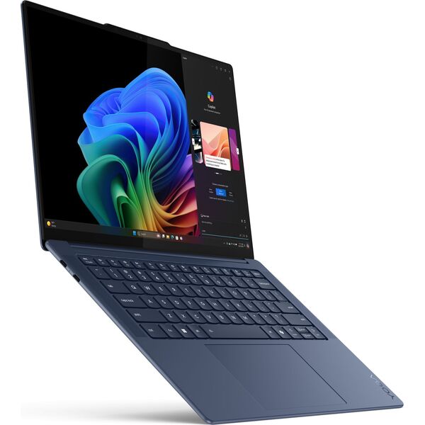Laptop Lenovo Lenovo Yoga 7 14Q8X9 | Cosmic Blue | 14.5 " | OLED | Touchscreen | 3K | 2944 x 1840 pixels | Glossy | Snapdragon X Elite | X1E-78-100 | 32 GB | Soldered LPDDR5x | Solid-state drive capacity 1000 GB | Qualcomm Adreno GPU | Windows 11 Home | 8