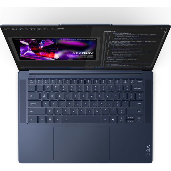 Laptop Lenovo Lenovo Yoga 7 14Q8X9 | Cosmic Blue | 14.5 " | OLED | Touchscreen | 3K | 2944 x 1840 pixels | Glossy | Snapdragon X Elite | X1E-78-100 | 32 GB | Soldered LPDDR5x | Solid-state drive capacity 1000 GB | Qualcomm Adreno GPU | Windows 11 Home | 8