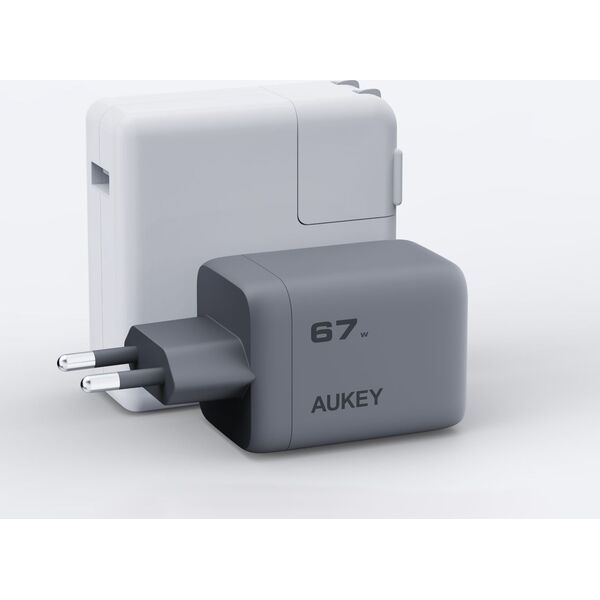 Ładowarka Aukey AUKEY PA-C3 wall charger 67W gray