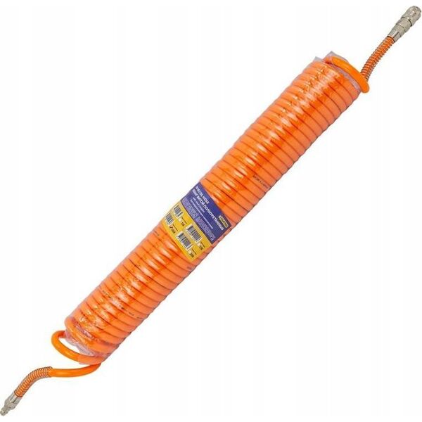 Partner Wąż spiralny poliuretanowy 8mm x 10m z szybkozłączkami 1/4"  (ciśnienie maks. 15bar)