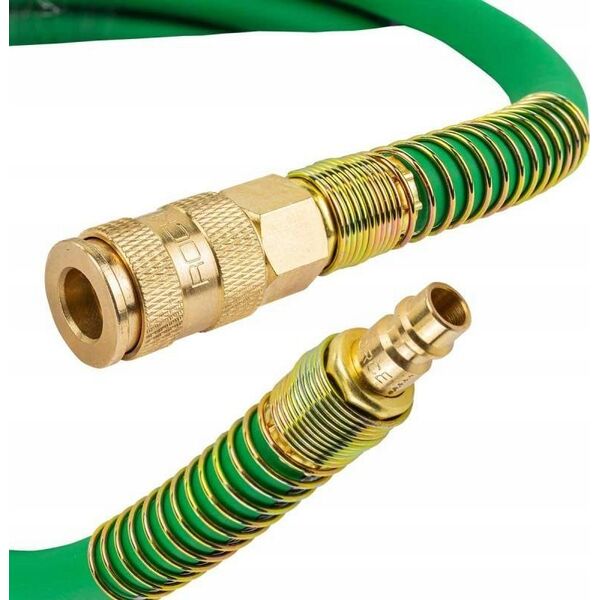 Rockforce Wąż gumowy pneumatyczny zbrojony 8mm x 15m z szybkozłączkami