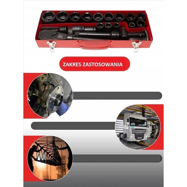 Zestaw narzędzi Forcekraft Zestaw narzędzi udarowych 3/4" 21el. (6-kątnych) (17-50mm)