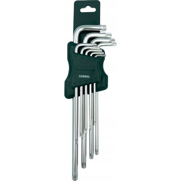 Rockforce Zestaw kluczy TORX ekstra długich 9el. (T10, T15, T20, T25, T27, T30, T40, T45, T50)