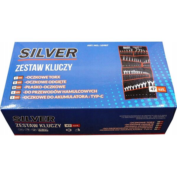 Forcekraft Zestaw kluczy płasko-oczkowych 25el. (6-32mm) Cr-V