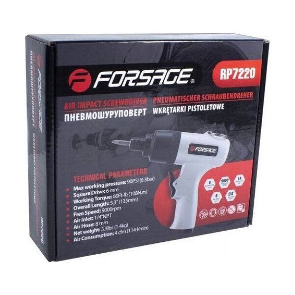 Rockforce Wkrętarka pneumatyczna udarowa 1/4"