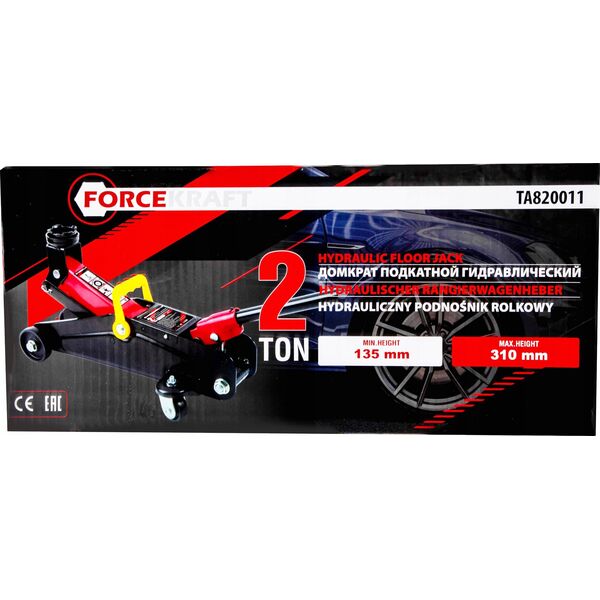 Forcekraft Podnośnik hydrauliczny 2t (h min 135mm, h max 310mm)