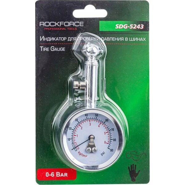 Rockforce Wskaźnik ciśnienia w oponach (0-6 Bar)