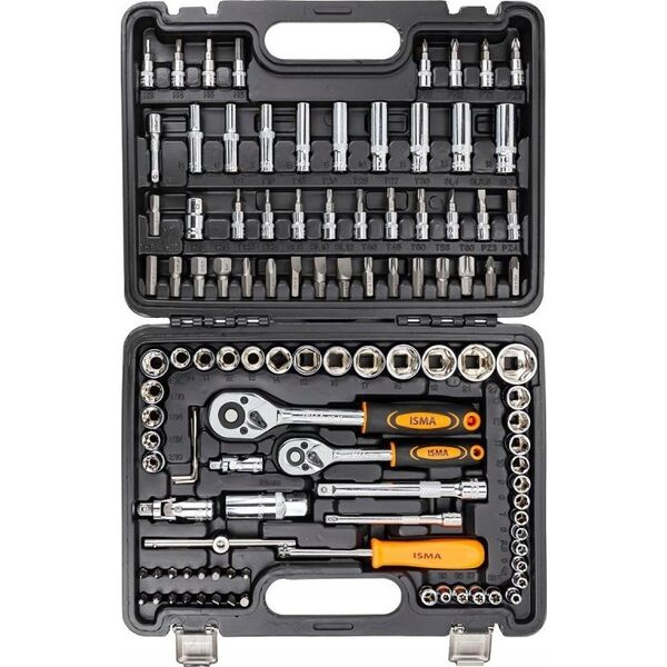 Zestaw narzędzi Isma Zestaw narzędzi 108el. 1/4" i 3/8" (6-kątnych) (4-22mm)