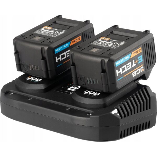 Ładowarka JCB Ładowarka do akumulatorów - podwójna 18V, 2x3.5A