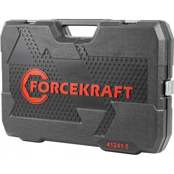 Zestaw narzędzi Forcekraft Zestaw narzędzi 1/4" i 1/2" 124el. (4-32mm) (6-kątnych)