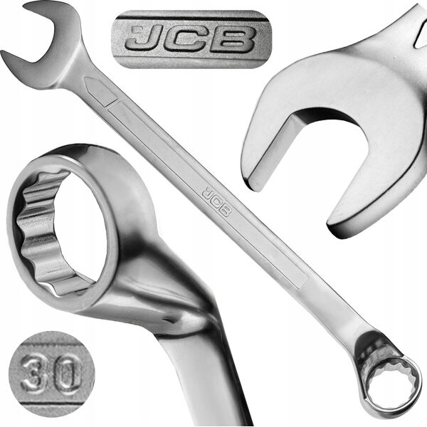 JCB Klucz płasko-oczkowy odgięty o 75 stopni 30mm