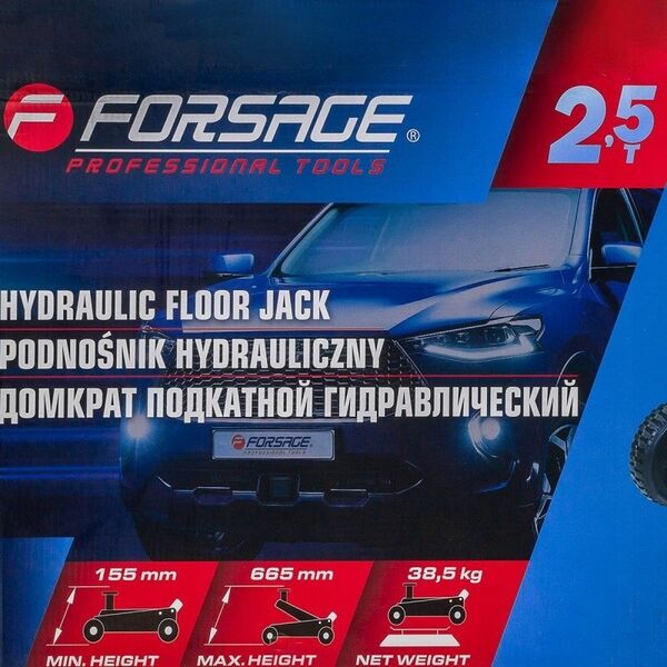 Forsage Podnośnik hydrauliczny 2.5t (h min 155mm, h max 665mm)