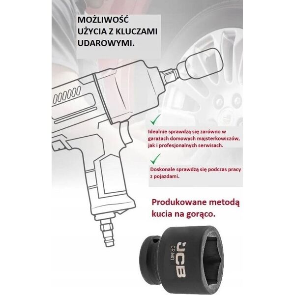 JCB Nasadka udarowa 3/4" 32mm (6-kątna)