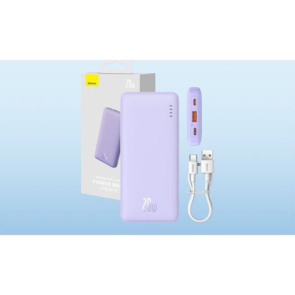 Powerbank Baseus Powerbank Baseus Airpow 10000mAh 20W (fioletowy)