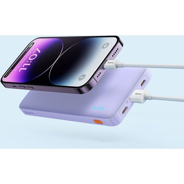 Powerbank Baseus Powerbank Baseus Airpow 10000mAh 20W (fioletowy)