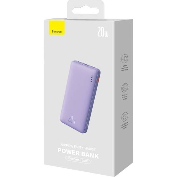 Powerbank Baseus Powerbank Baseus Airpow 10000mAh 20W (fioletowy)