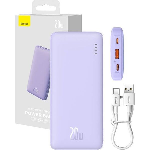 Powerbank Baseus Powerbank Baseus Airpow 10000mAh 20W (fioletowy)
