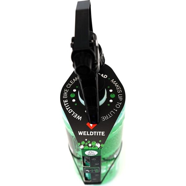 Weldtite Płyn do mycia roweru WELDTITE BIKE CLEANER LIME SPRAY 1L WITH 30ML RELOAD, Zestaw z koncentratem 30ml (NEW 2025)