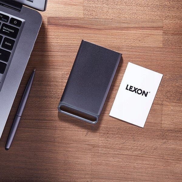 Lexon Lexon Nomaday Card Business Card Holder Dark Gray/Gun Metal LD144X