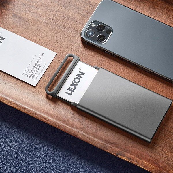 Lexon Lexon Nomaday Card Business Card Holder Dark Gray/Gun Metal LD144X