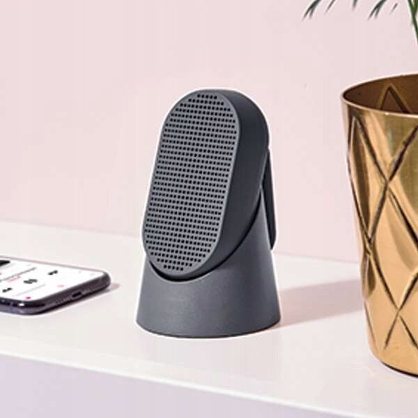 Głośnik Lexon Lexon Mino T Waterproof Speaker with Stand and Carabiner Gray/Grey LA124G