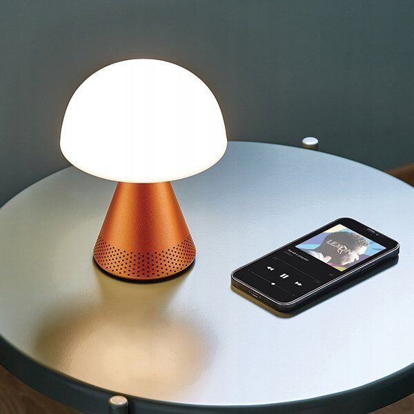 Lampa stołowa Lexon Lexon Mina Audio L LED Lamp with Bluetooth Speaker Orange/Orange LH76O1