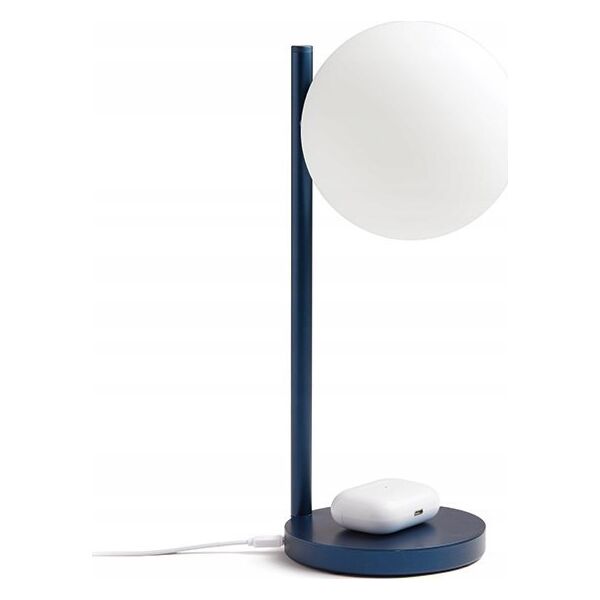 Lampa stołowa Lexon Lexon Bubble Lamp LED lamp with inductive charger 15W navy blue/dark blue LH70DB