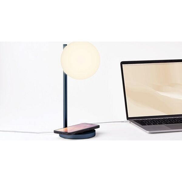 Lampa stołowa Lexon Lexon Bubble Lamp LED lamp with inductive charger 15W navy blue/dark blue LH70DB