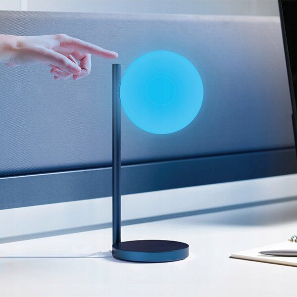 Lampa stołowa Lexon Lexon Bubble Lamp LED lamp with inductive charger 15W navy blue/dark blue LH70DB