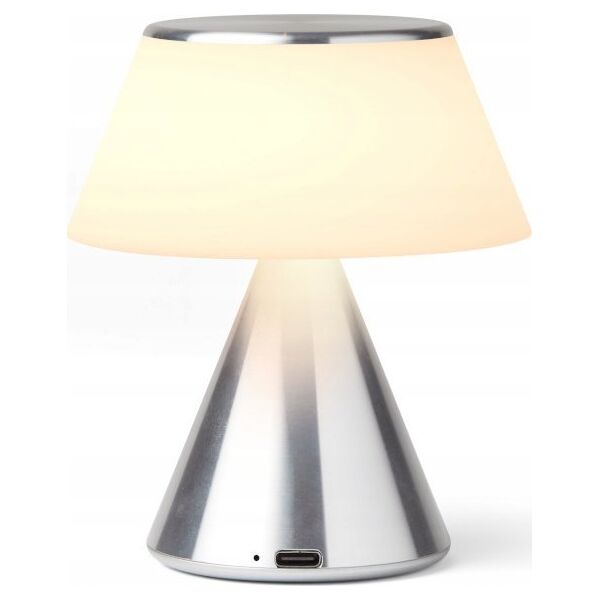 Lampa stołowa Lexon Lexon Luma M LED lamp silver/silver LH87MAP