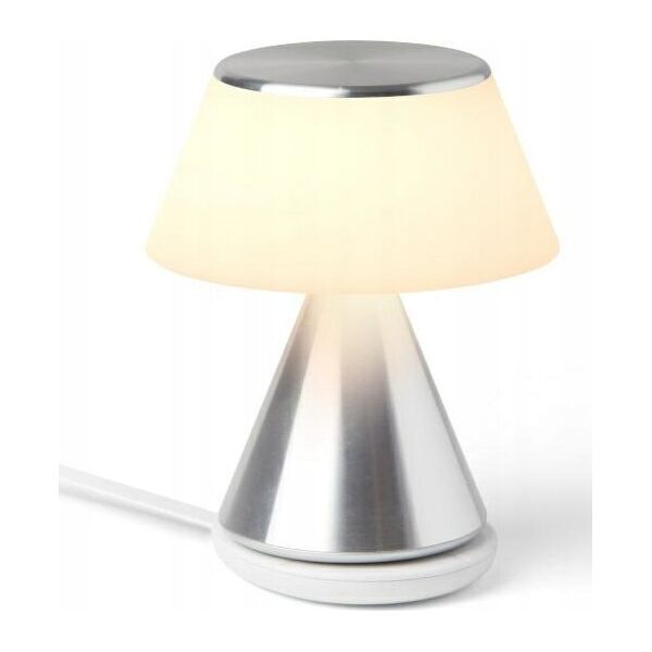 Lampa stołowa Lexon Lexon Luma M LED lamp silver/silver LH87MAP