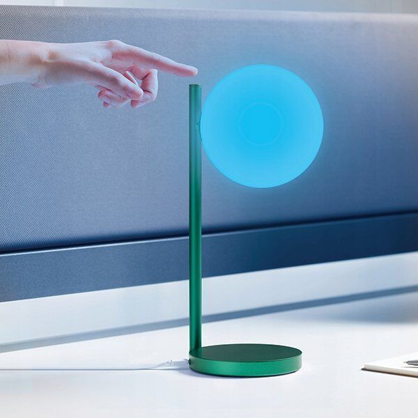 Lampa stołowa Lexon Lexon Bubble Lamp LED lamp with inductive charger 15W dark green LH70DG1