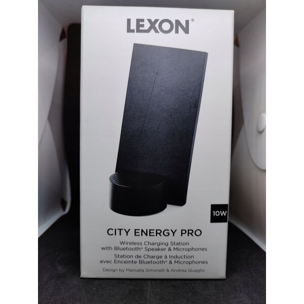 Głośnik Lexon Lexon City Energy Pro 10W inductive charger with bluetooth speaker black/black LD145N