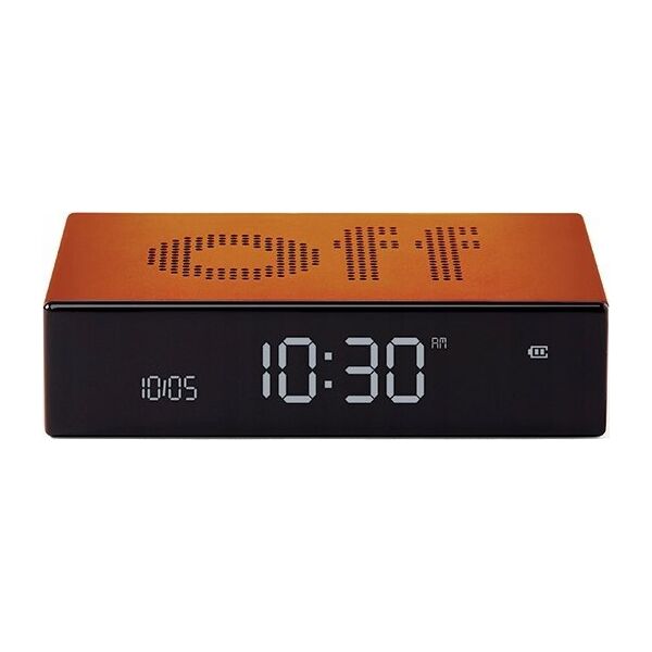Lampa stołowa Lexon Lexon Flip Premium Double-sided Alarm Clock Orange/Orange LR152O1