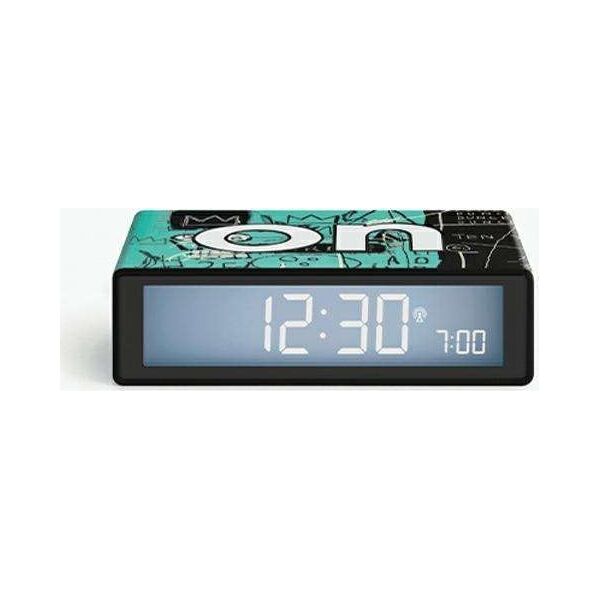 Lampa stołowa Lexon Lexon Flip+ X JMB Radio-controlled alarm clock black/equals pi LR150BSQ-B