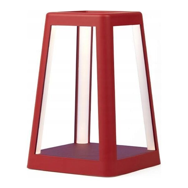 Lampa stołowa Lexon Lexon Lantern LED lamp with inductive charger dark red LH94DR