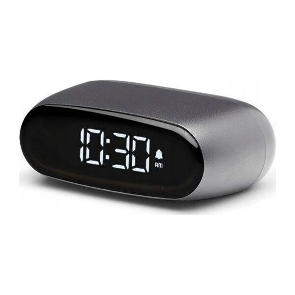 Lampa stołowa Lexon Lexon Minute Alarm Clock Mini Gray/Gun LR154X