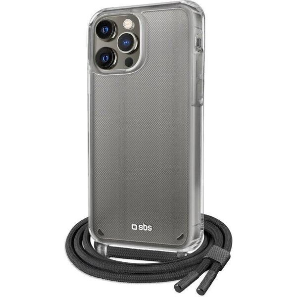SBS Mobile SBS Transparent cover with coloured neck strap for iPhone 13 Pro