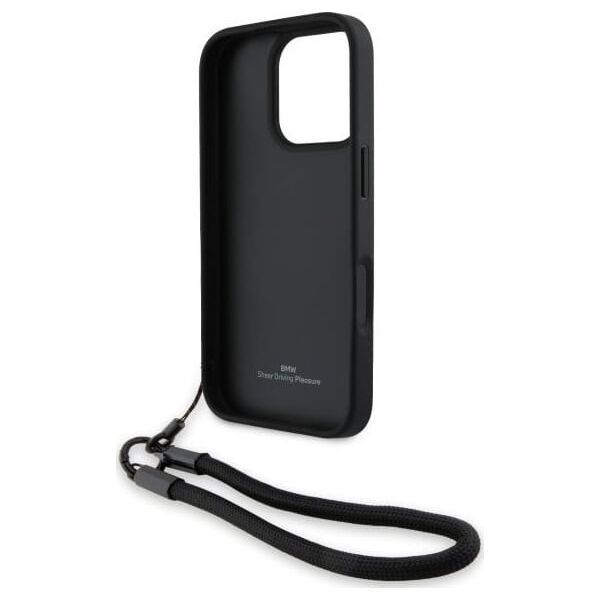 BMW BMW BMHCP16X23RMRLK iPhone 16 Pro Max     6.9" czarny/black hardcase Signature Leather Wordmark Cord