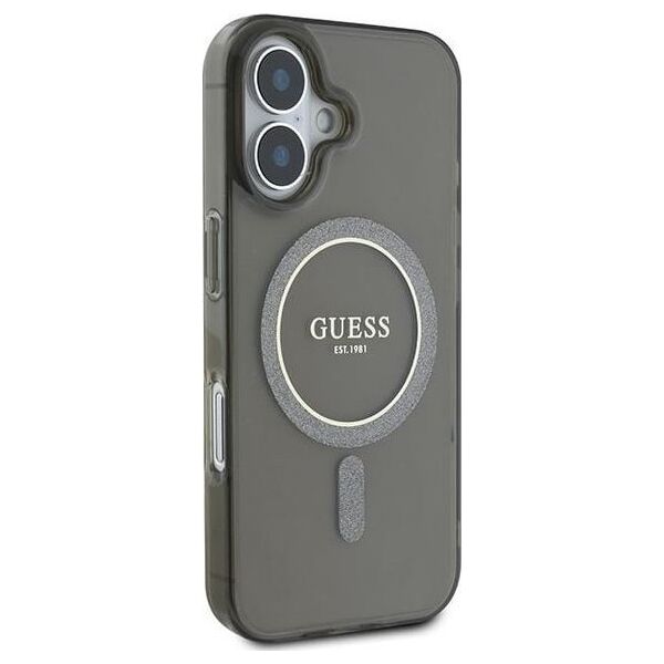 Guess Guess GUHMP16MHFGEREK iPhone 16 Plus      6.7" czarny/black hardcase IML Glitter Circle MagSafe