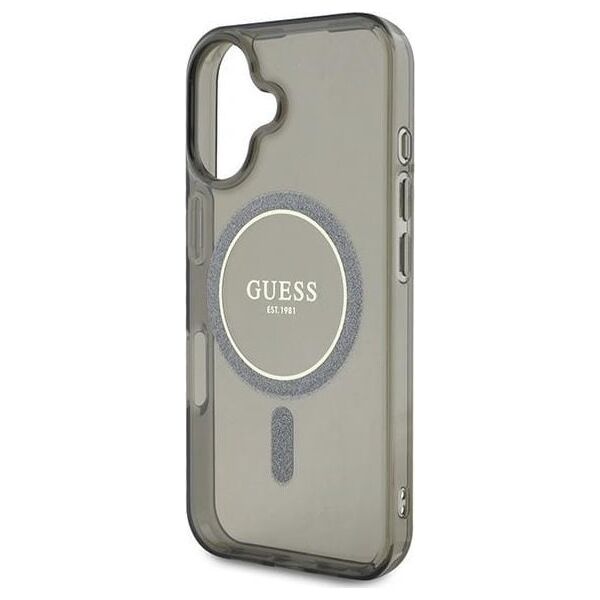 Guess Guess GUHMP16MHFGEREK iPhone 16 Plus      6.7" czarny/black hardcase IML Glitter Circle MagSafe