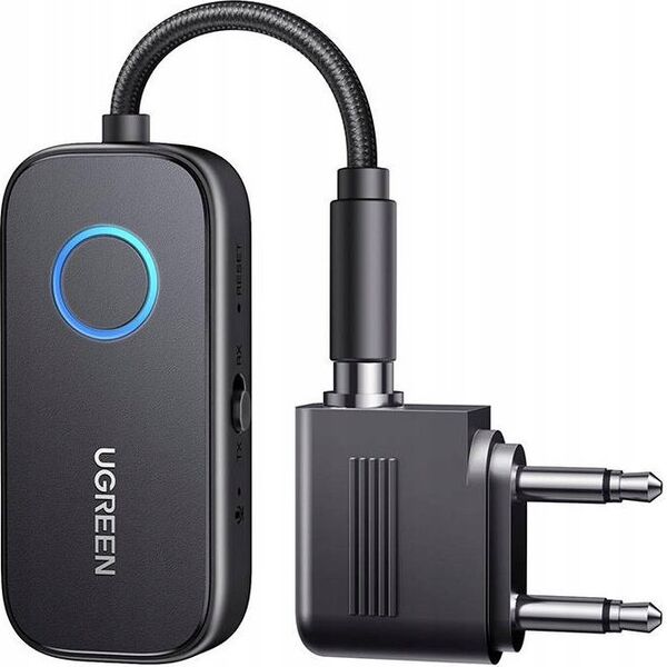 Adapter bluetooth Ugreen ML Odbiornik / nadajnik Bluetooth 5.3 Ugreen CM671, mini jack 3.5mm, 300mAh + adapter samolotowy