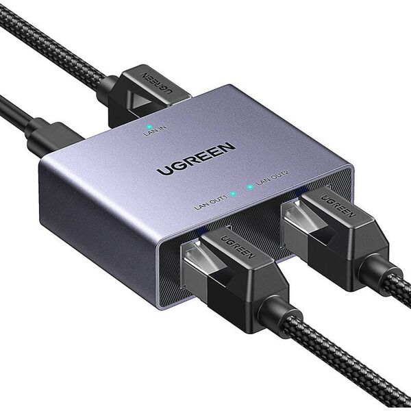 Ugreen ML Adapter rozgałęźnik Ethernet Ugreen NW301 (1x2)