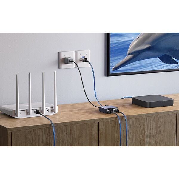 Ugreen ML Adapter rozgałęźnik Ethernet Ugreen NW301 (1x2)