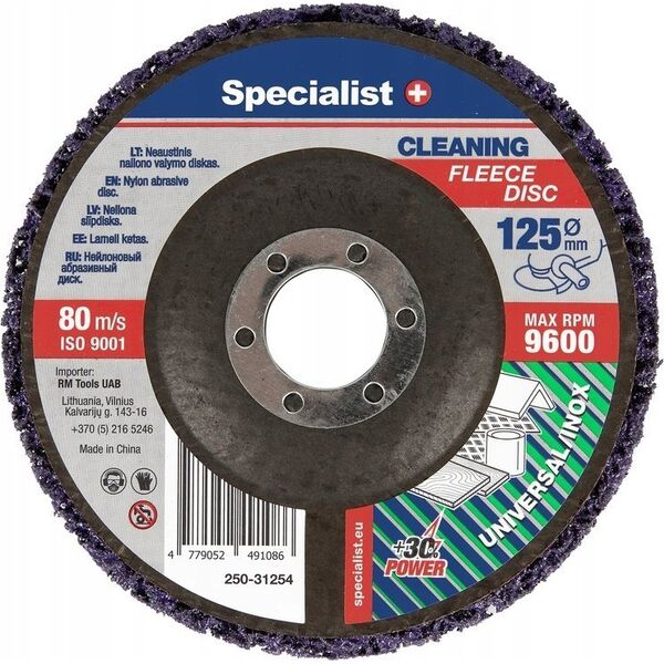 Specialist+ SPECIALIST+ nylon cleaning disc, 125mm