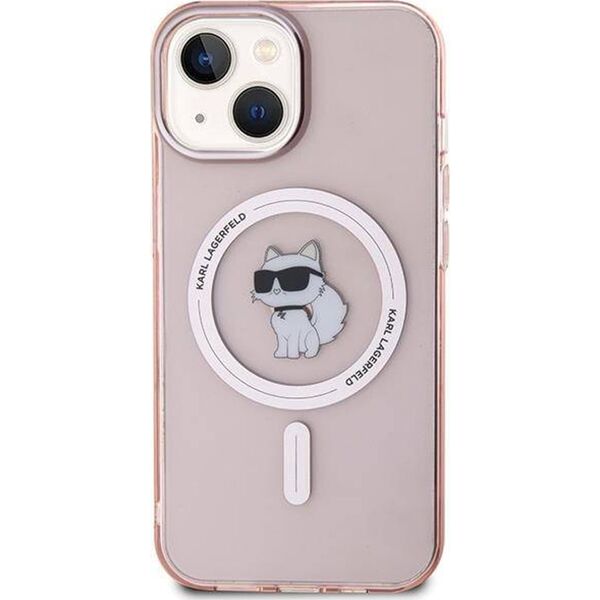 Karl Lagerfeld Karl Lagerfeld KLHMP15SHFCCNOP iPhone 15 / 14 / 13 6.1" różowy/pink hardcase IML Choupette MagSafe